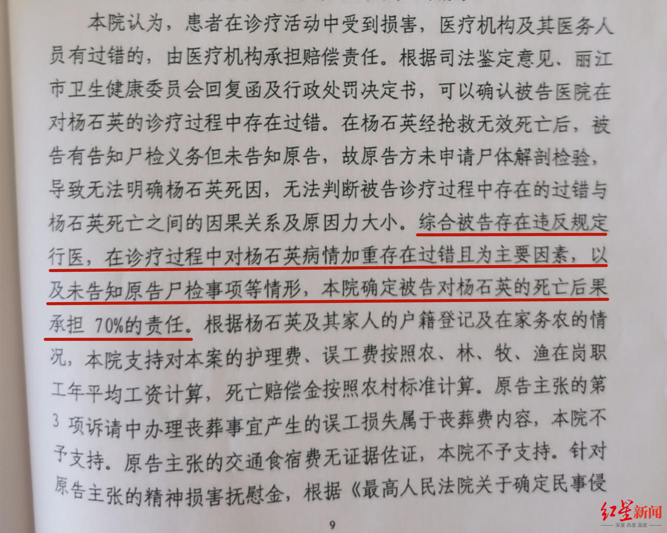 内科|外科医生治疗内科病，丽江6旬老太住院五天后死亡