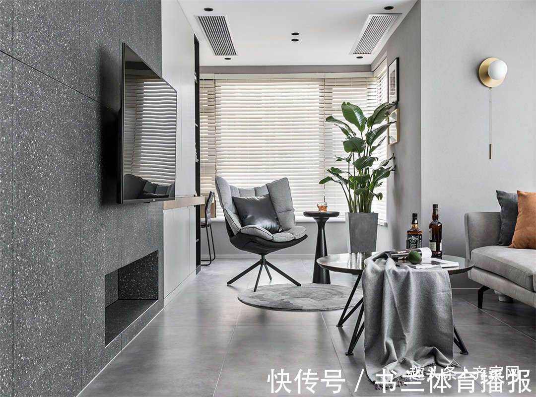 书房|89平两房现代,休闲书房,客厅,餐厅连成一体的扩容空间感!