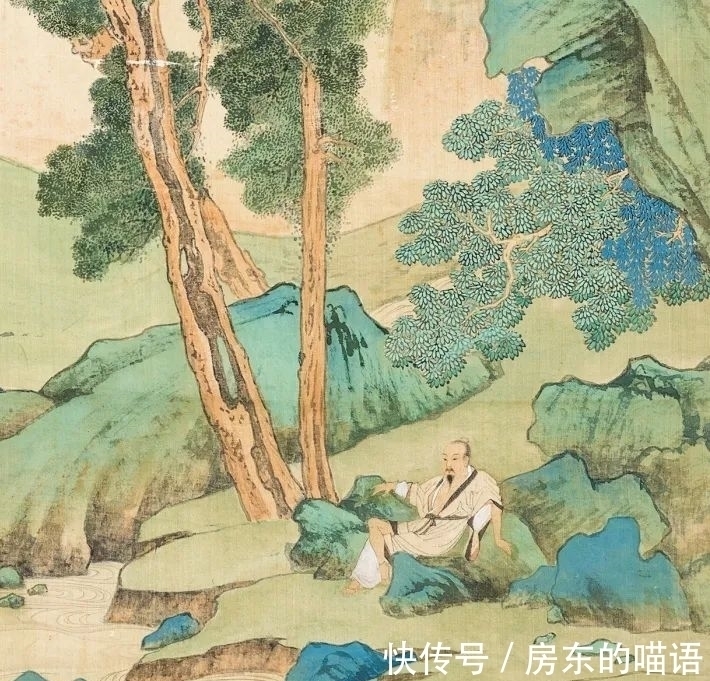 大千!极目苍穹 超以象外:张大千青绿山水杰构《李检法定林萧散图》