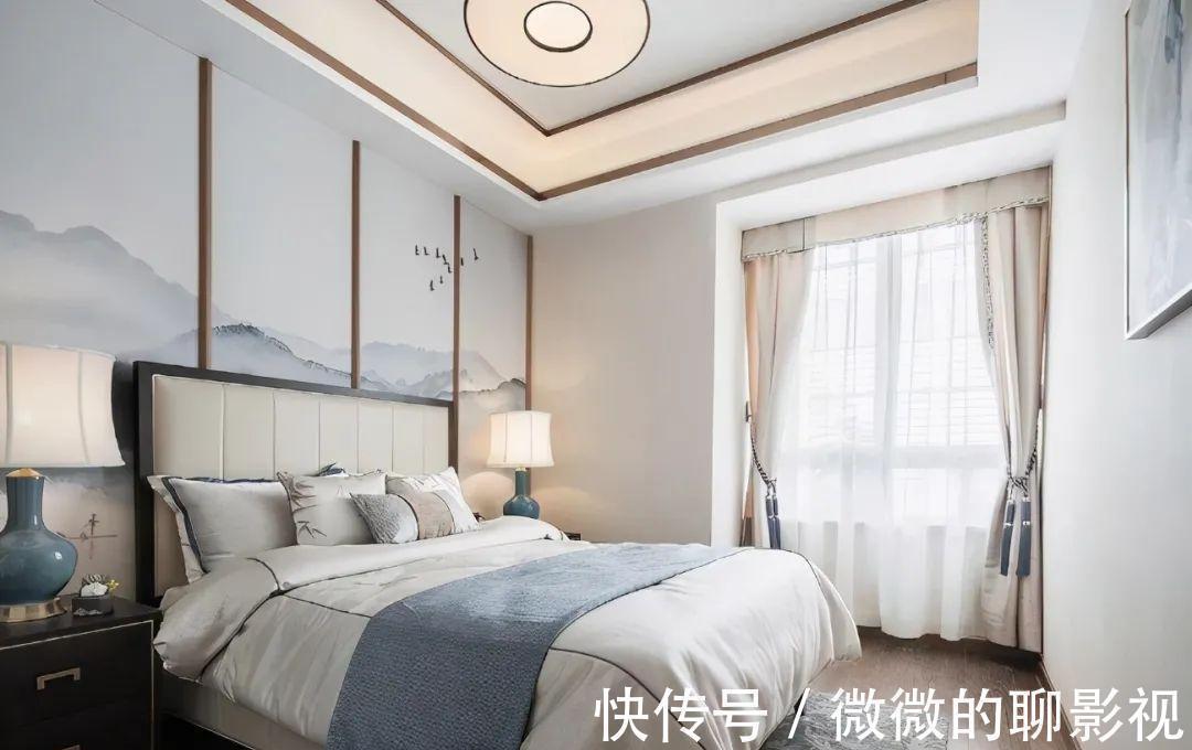 烟灰蓝|125㎡现代中式风新房,全屋烟灰蓝配色,清爽明亮!