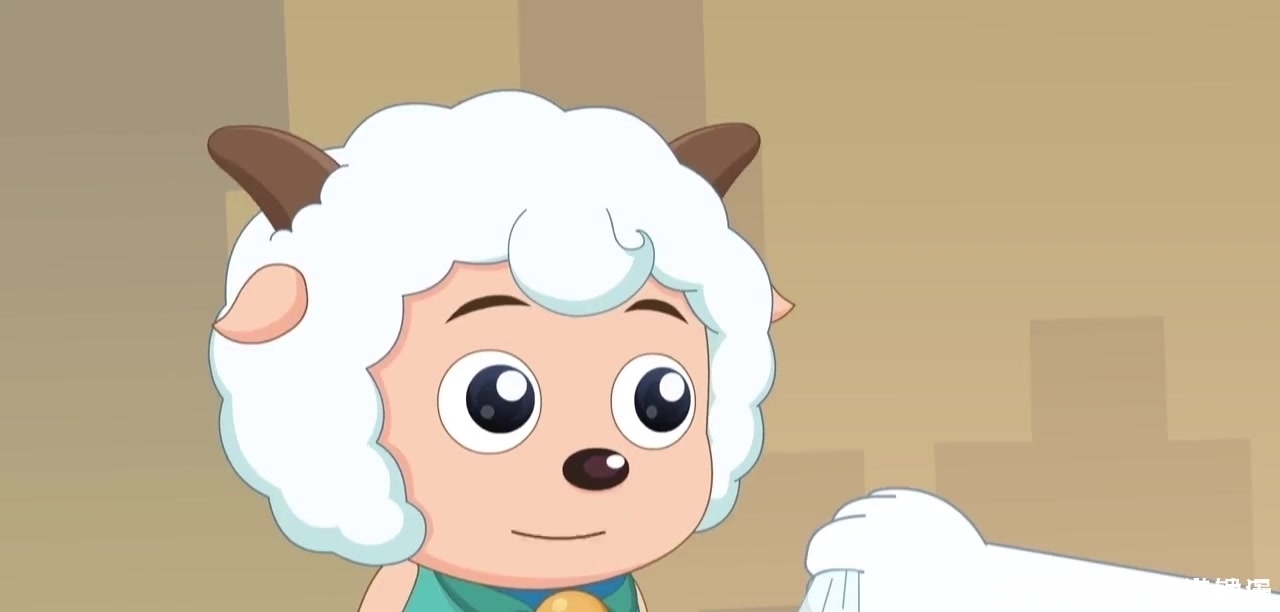 动漫壁纸懒羊羊激动地打开了门，没想到里面居然是灰太狼