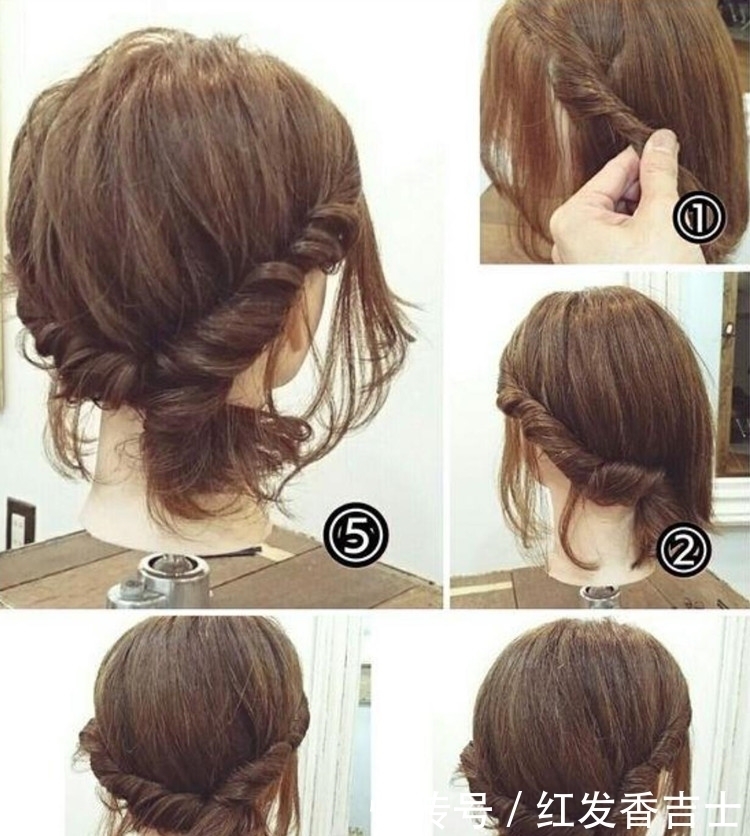头发|短发编发教程图解步骤,喜爱编发的女生看过来哦
