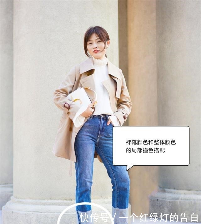 马丁靴 秋天别只会穿马丁靴,今年流行“裸靴”,配风衣连气质都变高级了!