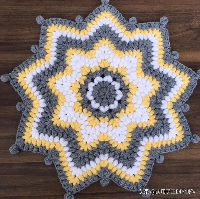 新手#「针织作品」32款只用到一种针法织出来的美垫子,新手留存备用