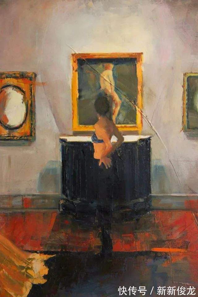 画家@她以生动、动感和现代的笔触,描绘画面