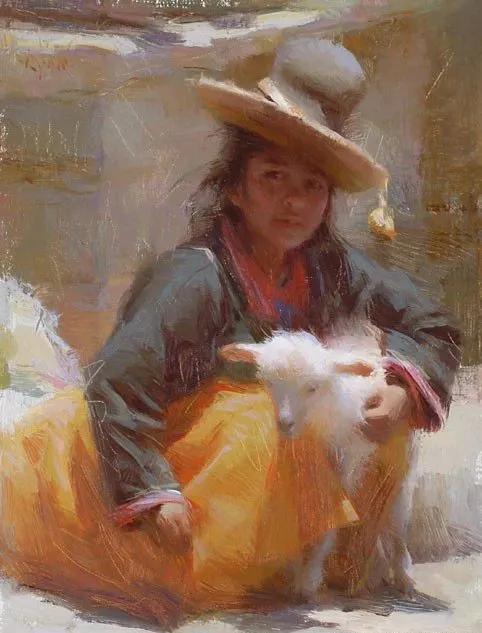 油画作品|好久没见过这么准的造型了,她的用色也超扎实!