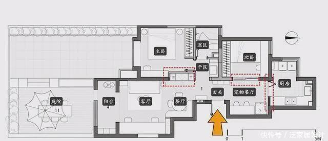 齐家云云|他家96㎡,巧改长走廊户型,小家变得开阔又明亮,令人羡慕
