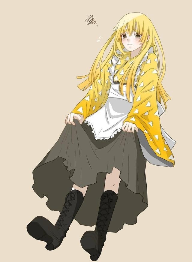 伊之助|《鬼灭之刃》角色“性转”,炭治郎变娇羞少女,祢豆子撞脸“无惨”