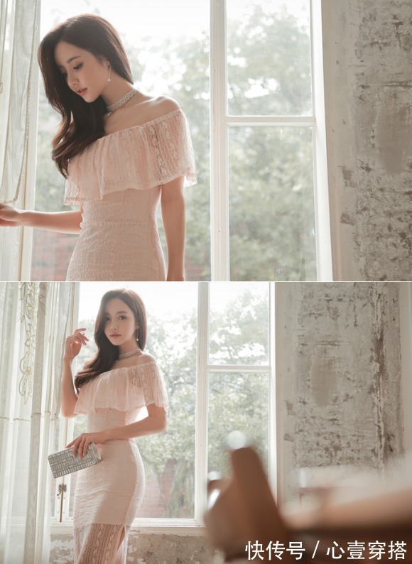 荷叶裙|女神孙允珠高清时尚搭配:腮红裸粉流萤斑驳霜露荷叶裙