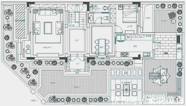 质感|300平四居室将舒适、质感糅合,构成一个现代轻奢的家