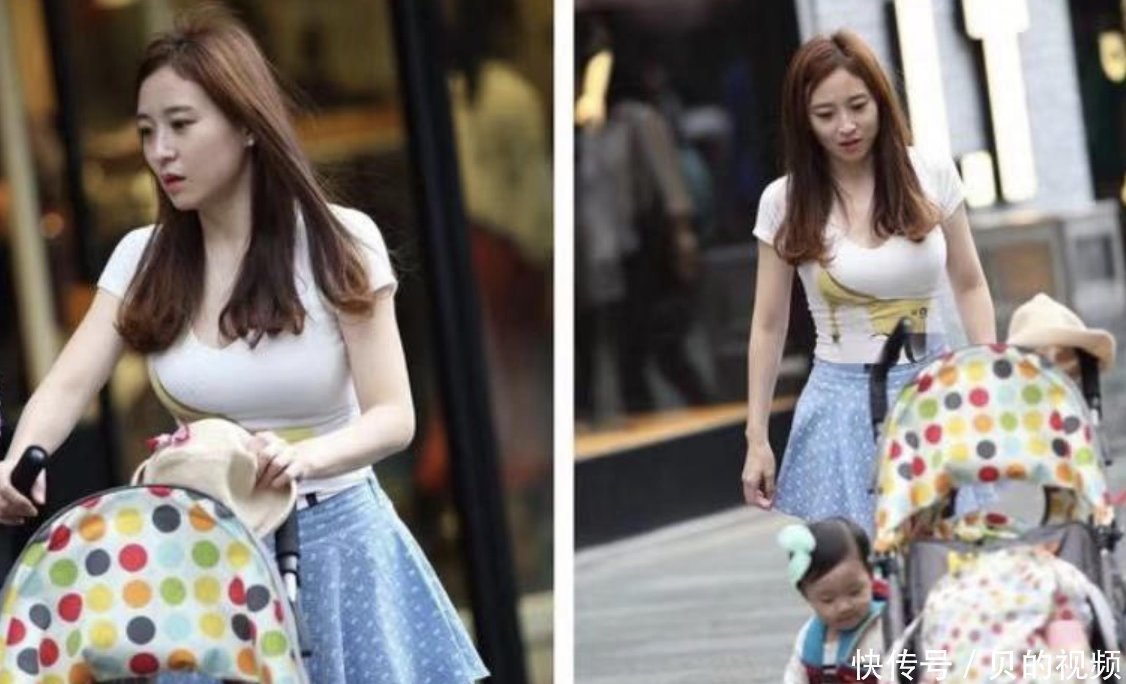 妈妈|“操心宝宝”火了,嫌弃妈妈逛街穿得太“清凉”,拼命往上拉衣服
