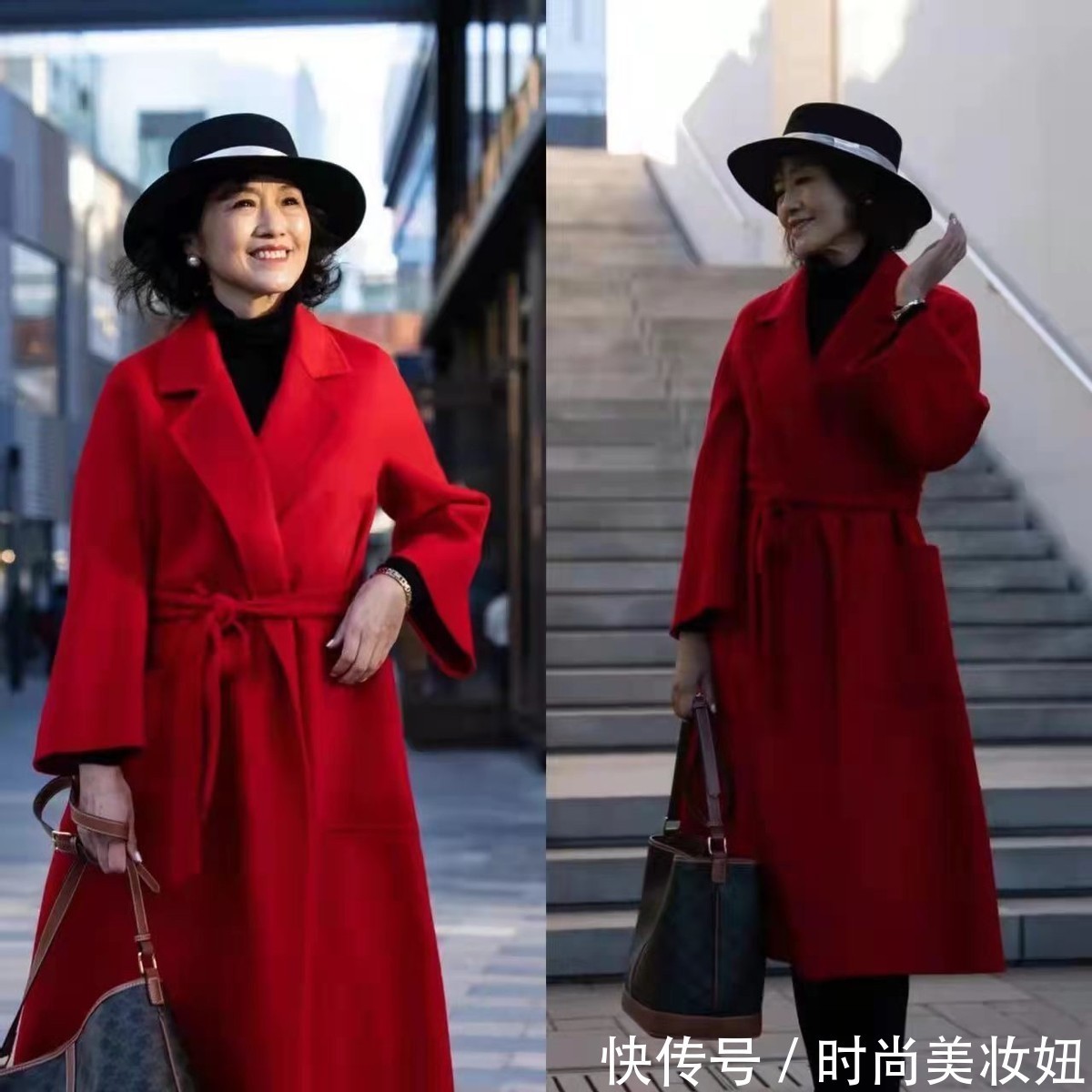 穿搭|六十岁的女人,大衣怎么搭配才时髦?教你3组百搭公式,又美又嫩