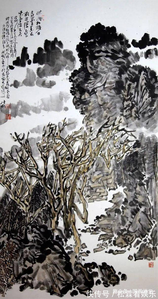 山水画!他的山水画里的大山大川大多出自于神奇的巴山蜀水