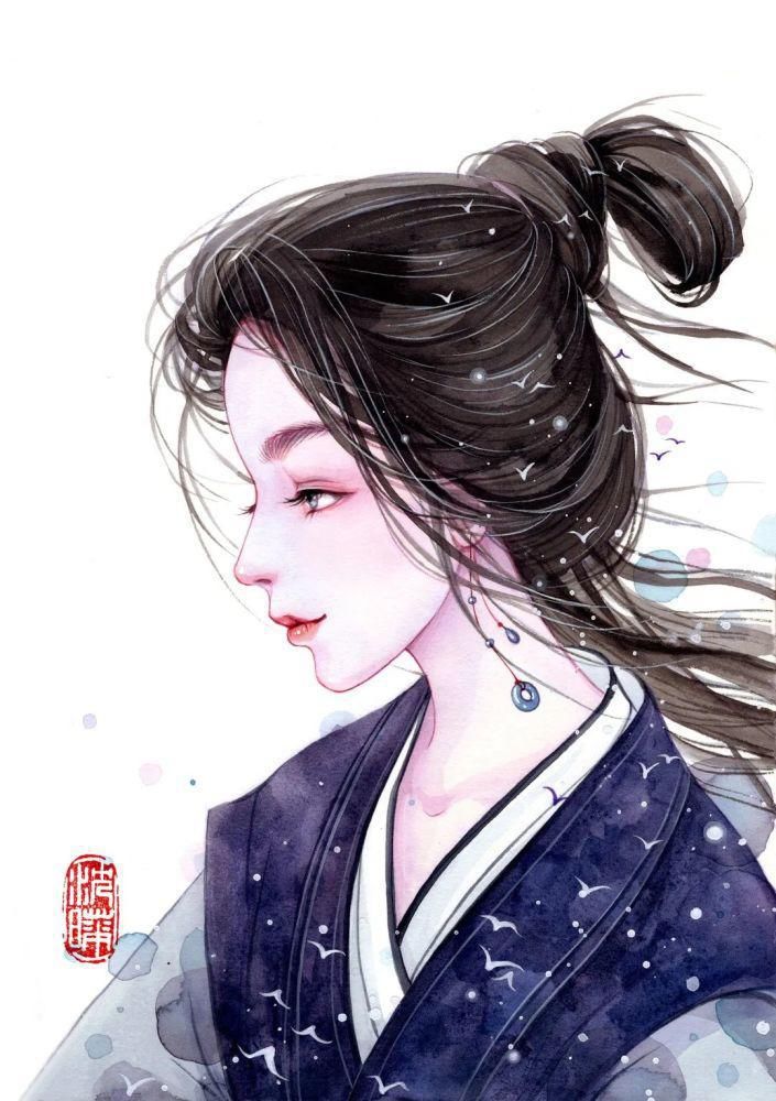  沈晔|她画出古风梦幻的水彩人物，融化了10万粉丝的心，这样的人也太温柔了！