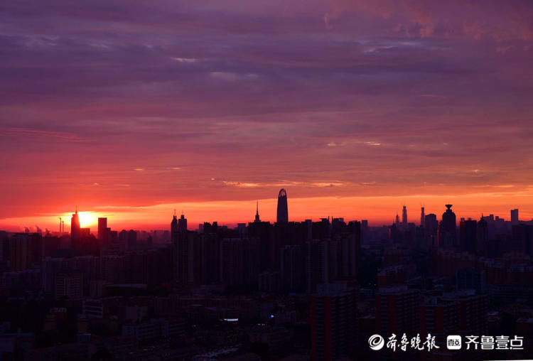 快来看！济南日出东方朝霞宏伟瑰丽，醉美了这个夏日|情报站| 夏日