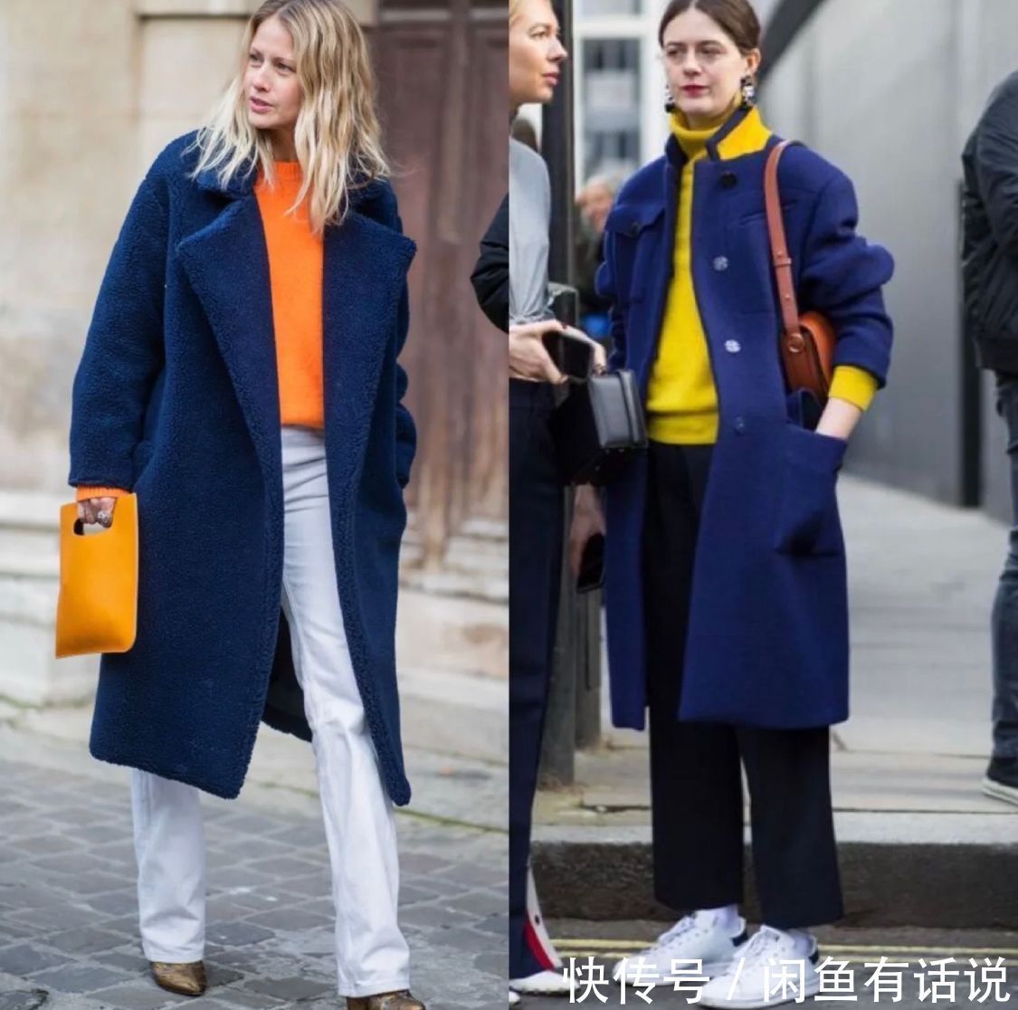 亮色|女人到中年少穿黑白灰!试试用“黄+蓝”点亮秋冬季,优雅又高级