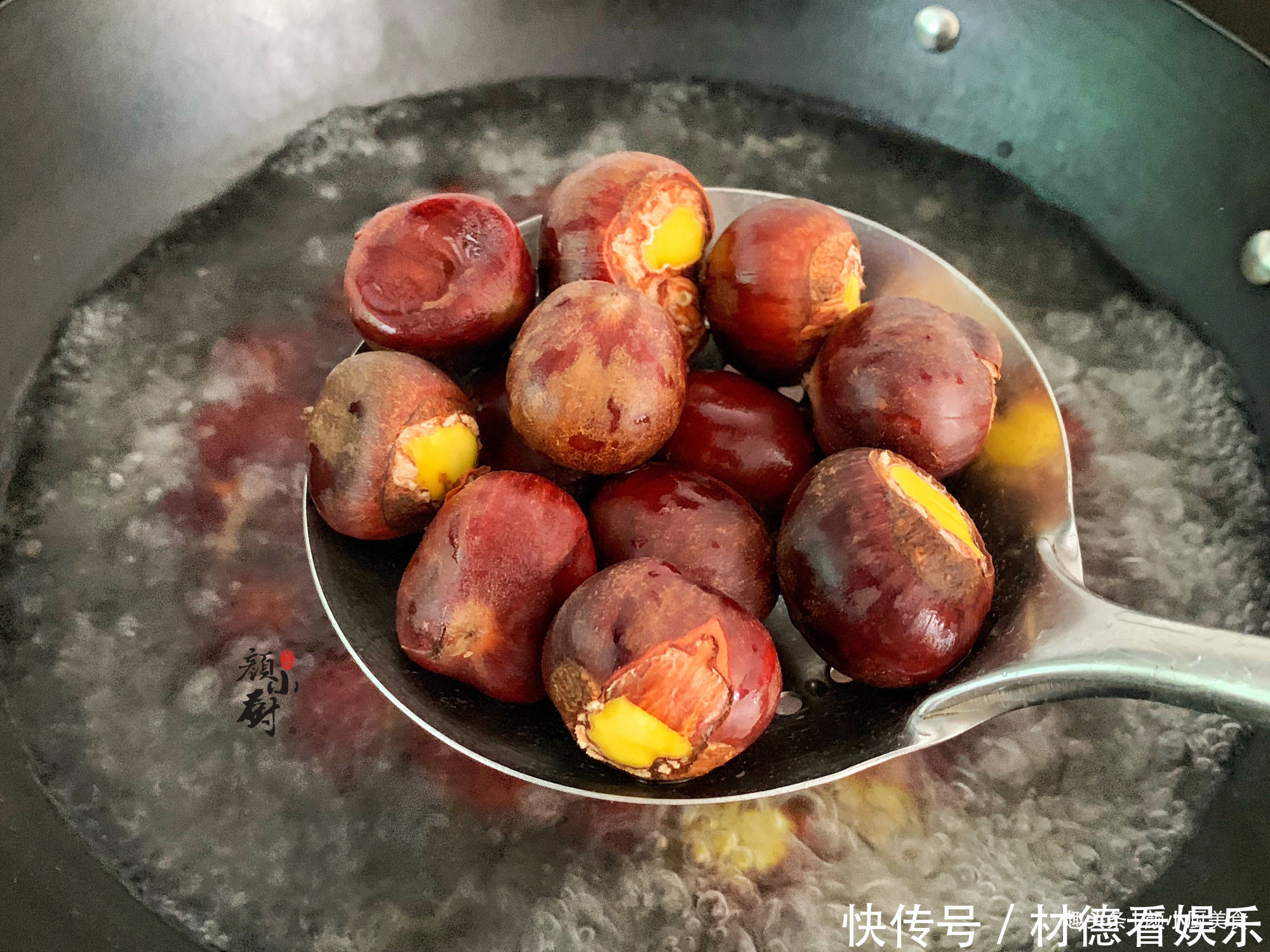 技巧|剥板栗有技巧,教你1个好办法,几分钟剥一堆,干净完整不伤手