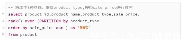 数据库进阶系列之开窗函数|九道门 | 函数