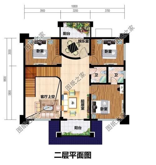 自建|进深九米的农村二层自建房屋图，拿图建房，省心省力还省钱