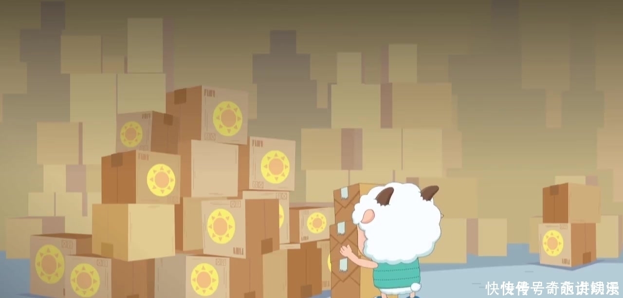 动漫壁纸懒羊羊激动地打开了门，没想到里面居然是灰太狼