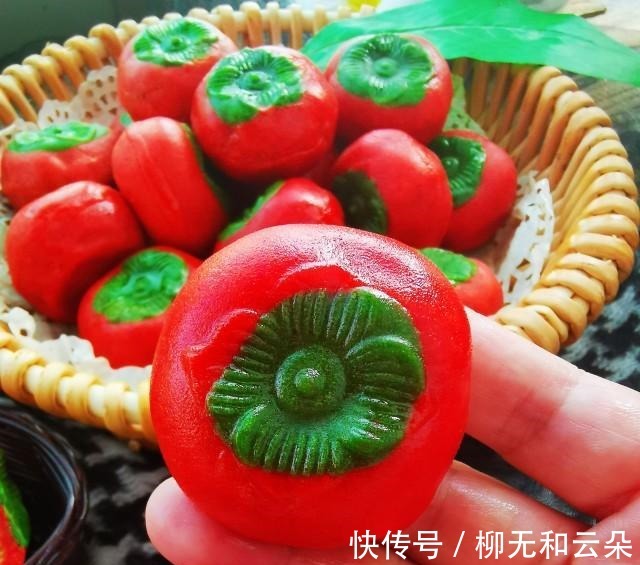 菠菜粉|柿子月饼,好吃好看寓意好!