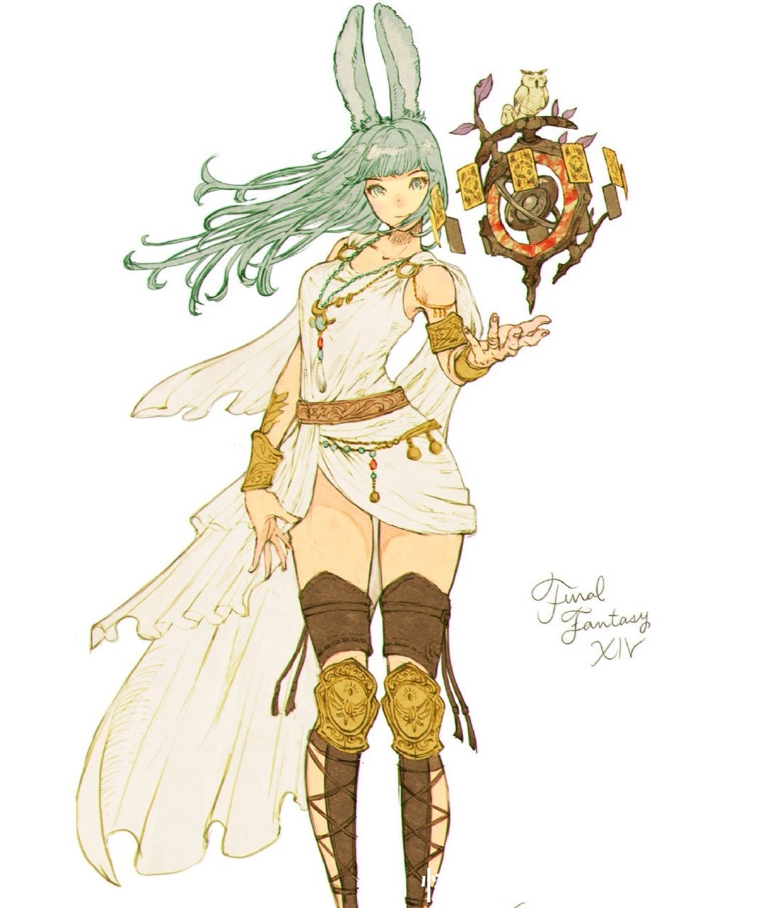 最终幻想|游戏动漫同人插画集,温暖的调色,笔下的兽耳娘也都各有风情