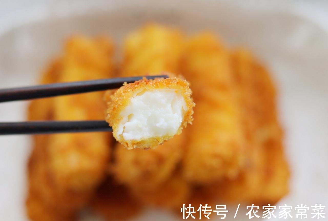 牛奶裹上面粉炸一炸,香酥可口,浓浓的奶香味,大人孩子都爱吃