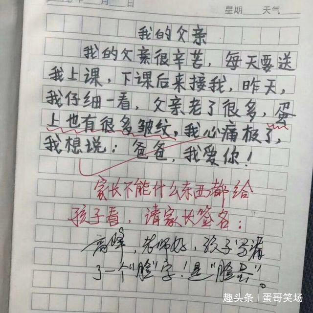 作文|老师给作文写的评语叫家长，家长怒怼，签字老师看了脸红