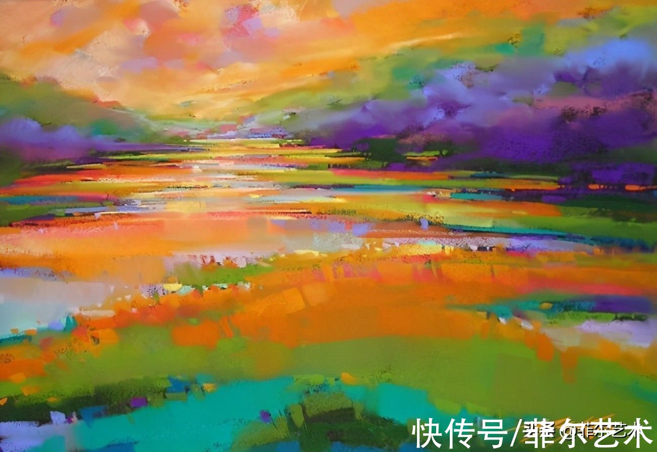 mich美国画家迈克尔风景油画作品用色大胆、明亮,传达出一种乐观精神