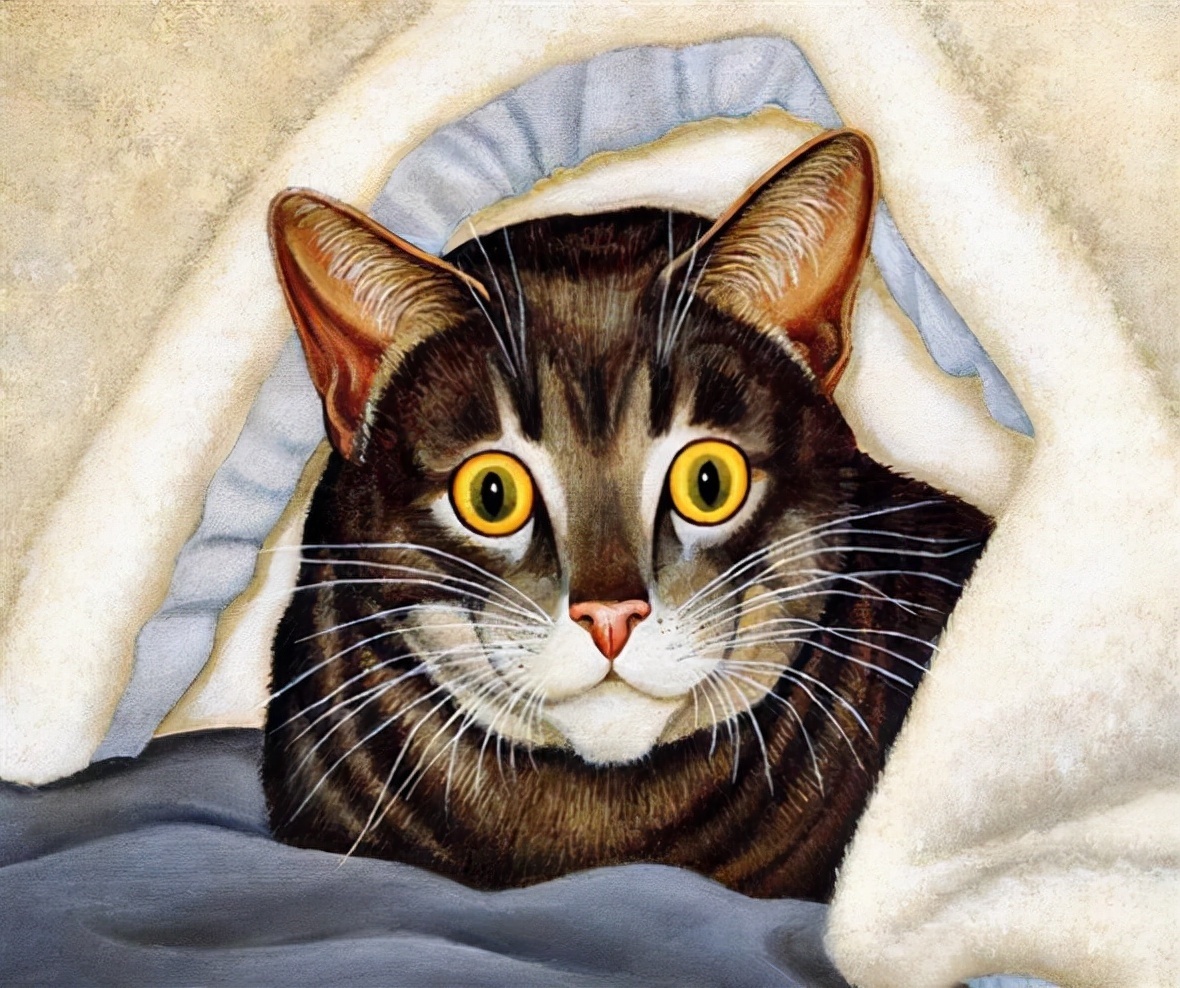 LUCIE@艺术家 LUCIE BILODEAU 画笔下的猫咪系列油画精致的实在太可爱了