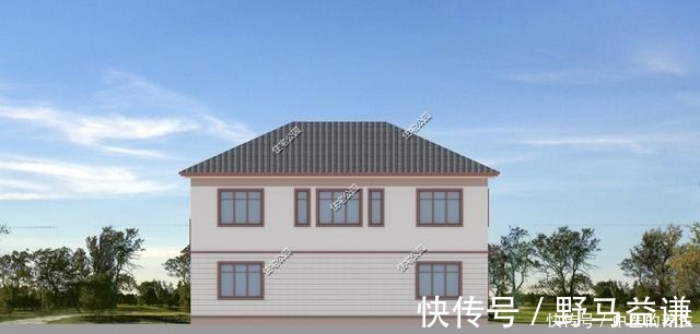 通透亮堂|回村盖房，这套14×15米户型火了，独立厨房配上凉亭就是好看！