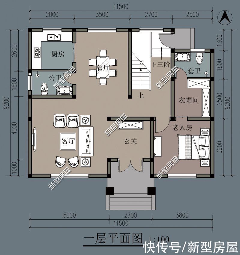 建筑面积|分享10套农村二层户型，每一套颜值都很高，照着建房一定错不了