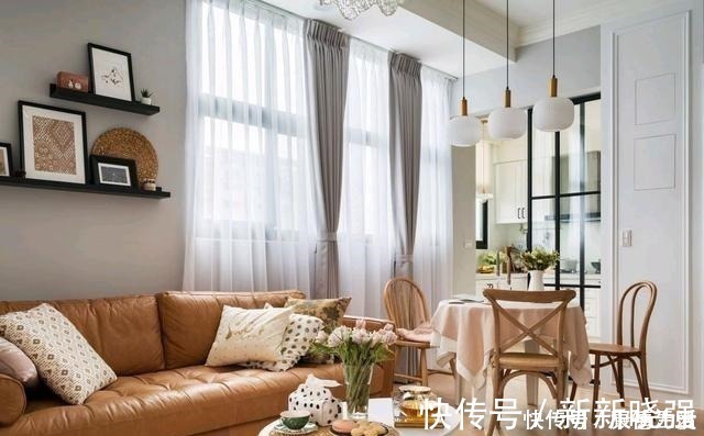 美式|医生夫妻106㎡美宅,主卧不做门,阳台比客厅还大,美到爆!