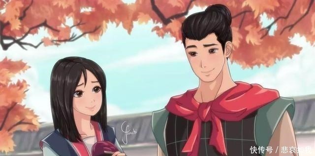 遇上日漫风|迪士尼公主遇上日漫风,花木兰变成了仙女,乐佩的头发成为了亮点