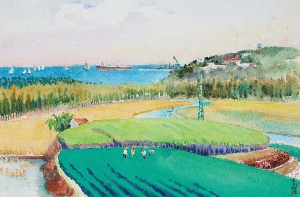 水彩|他被徐悲鸿称为“中国艺术界卓绝天才”,融入水墨意境的水彩,太美好了!