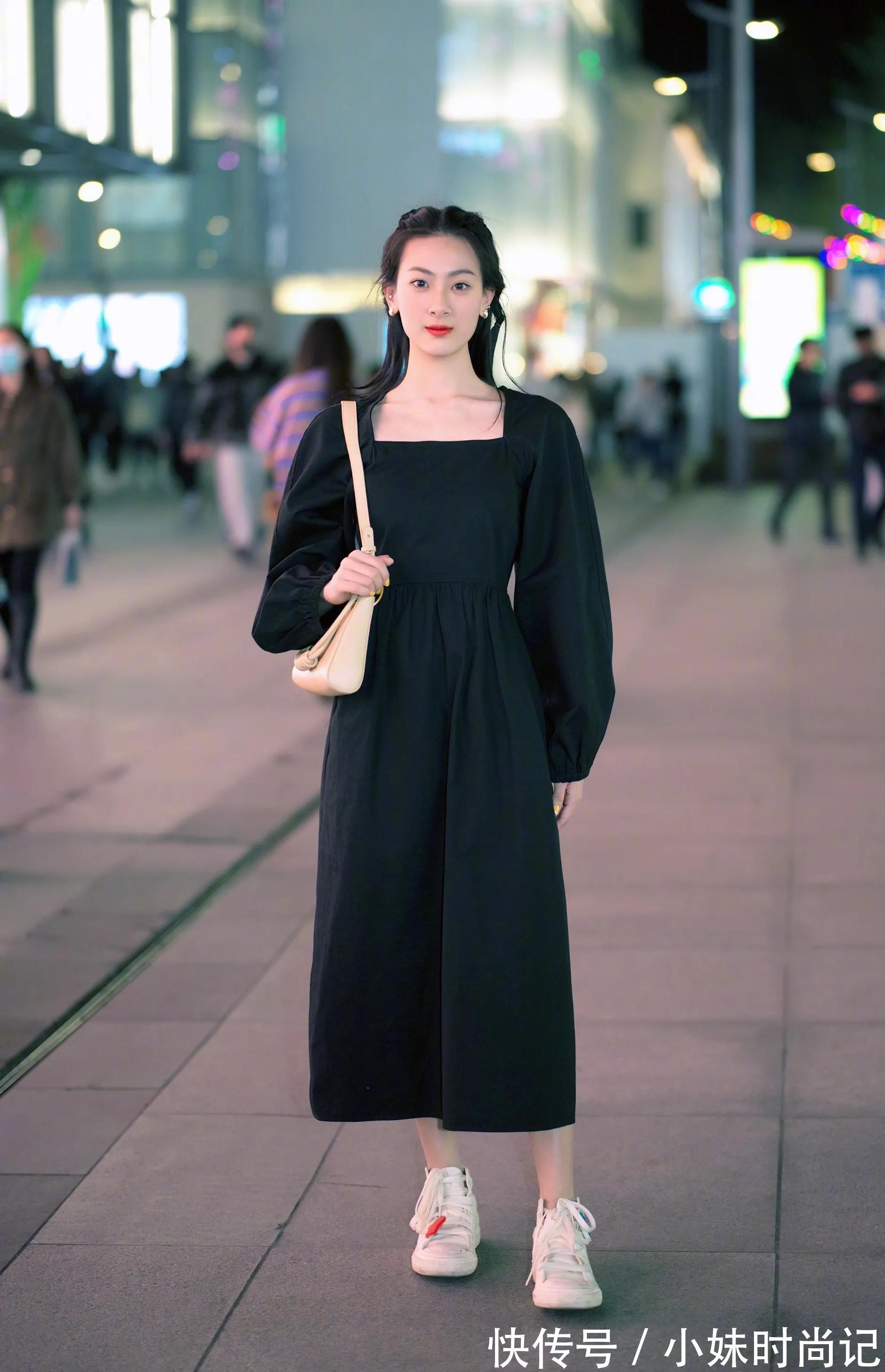 范儿|6套黑色方领连衣裙 打造复古优雅女神范儿