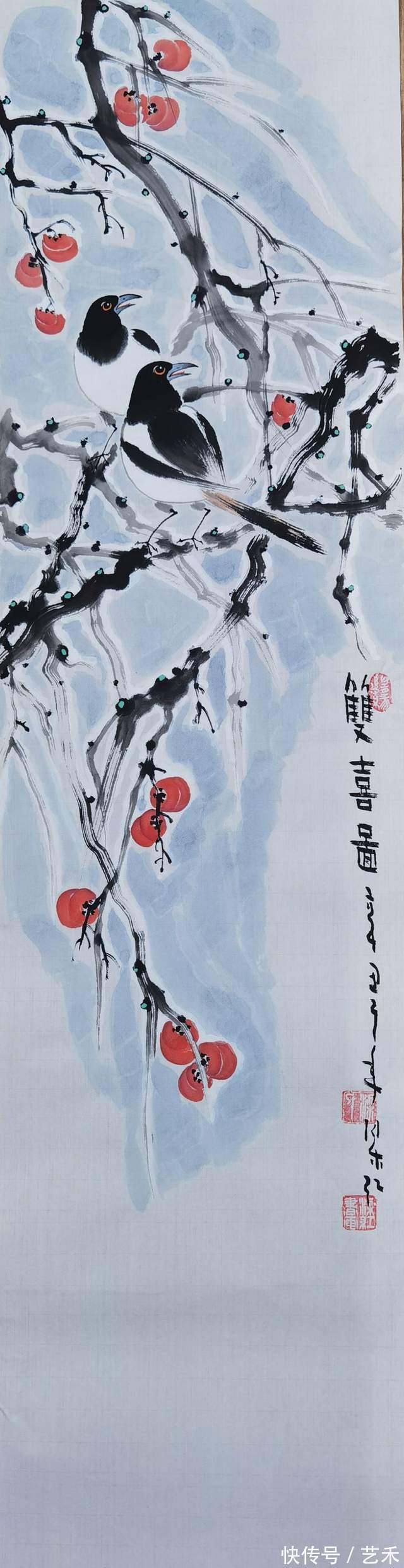 叶建民!画家梁红《冬奥献礼》 ——炫舞冰雪助冬奥 翰墨丹青贺新春