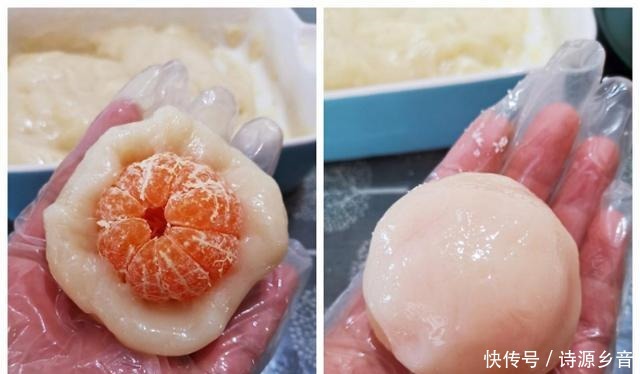 甜品砂糖橘糯米大福,外皮软糯,口感清甜,在家也能轻松学会