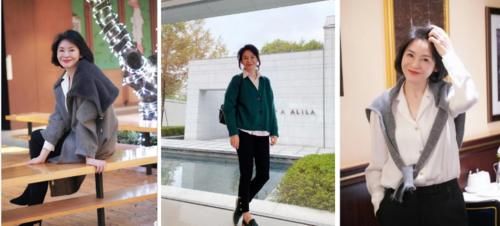 这位50＋女性的穿搭时髦火了！穿衣简单大方且日常，优雅有气质