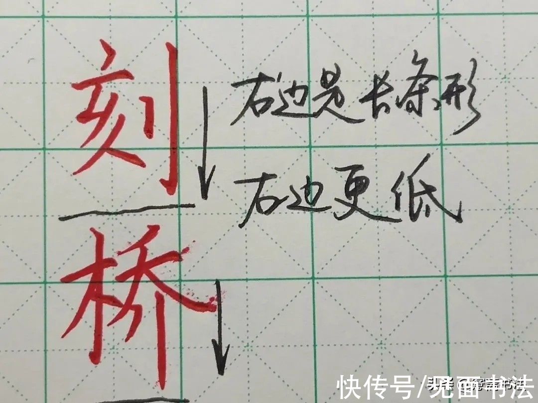 钢笔字帖@「愙斋书法」硬笔楷书入门钢笔字帖结构教程