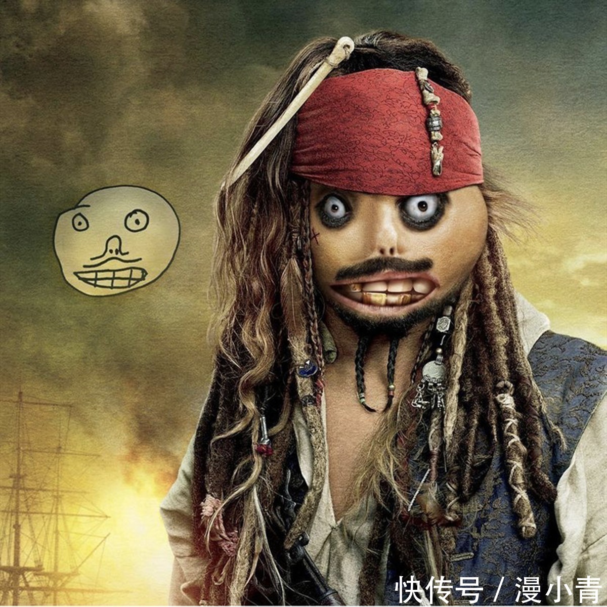 ps技术|为了鼓励孩子不放弃画画,老爸把孩子的夸张作画“搬”到了现实中