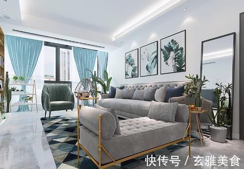 色调|100平现代风极简家，浅色系混搭设计，让整个内景充满浪漫气息