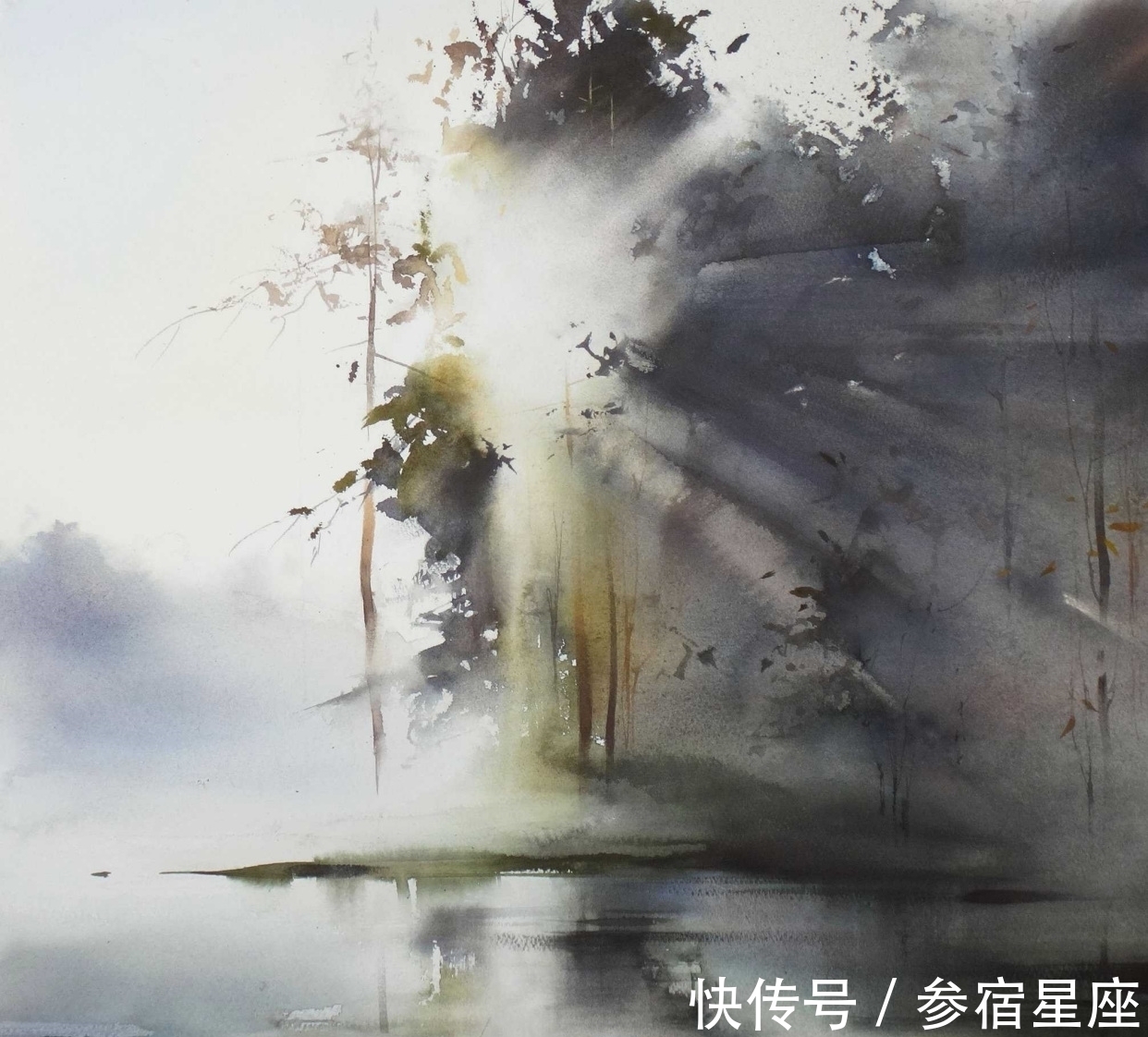 艺术学院$瑰丽唯美,神奇美妙的自然风光——水彩大师伊利亚笔下的水色交融