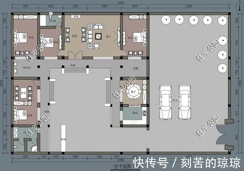 平层|农村建房还是有个院子好,10套农村平层小院,既能停车还能养鸡鸭