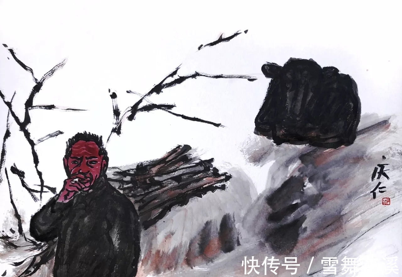 人物画$放下别人就是自己｜邢庆仁人物画