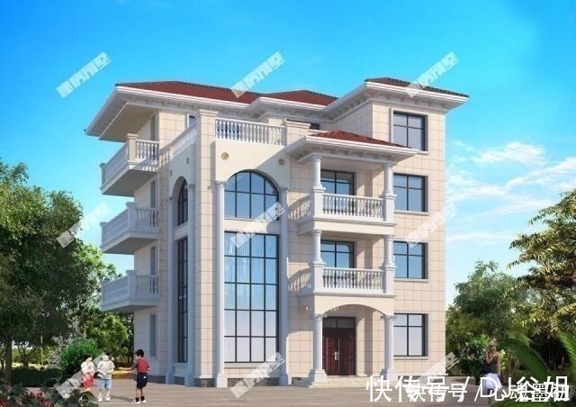 两厅|两栋开间尺寸接近的四层别墅,第二栋造型真的很美!