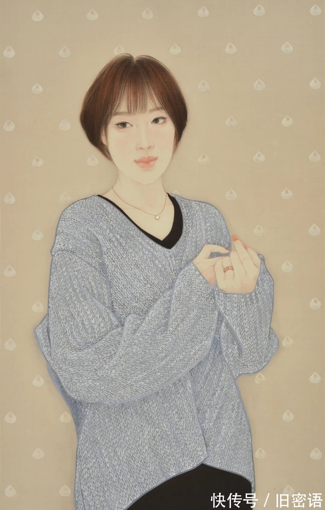 国画家#国画新锐｜何馥君人物画，细腻入微，清雅明净