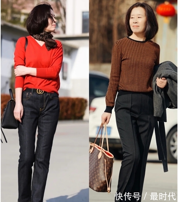 彩色 这才是50岁女人该有的“裤子”穿搭,时髦又体面,想不优雅都难