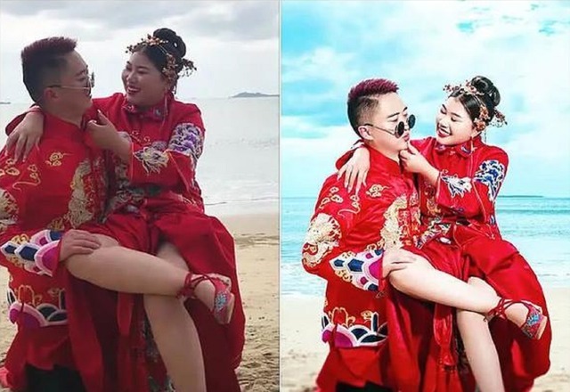 修图|“最大反差婚纱照”走红,修图前后判若两人,网友:这是本人?