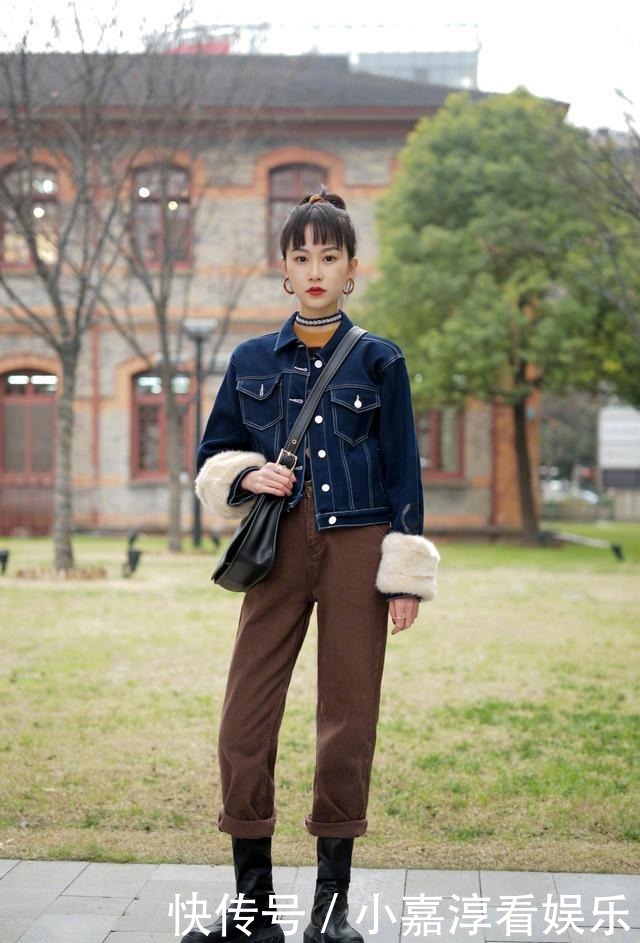 毛呢|入冬后别总穿阔腿裤,最近流行的“毛呢裤”,时尚保暖又遮肉